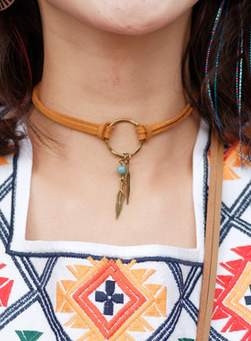其他合金叶子女民族风项链