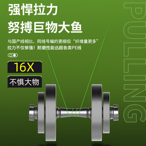 进口16编YGKPE线路亚专用线鱼线主线大力马线正品原丝pe线海钓 - 图2