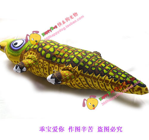 包邮大号玩具超级大鳄鱼美国FatCat发声耐咬帆布狗狗玩具磨牙大犬 - 图0