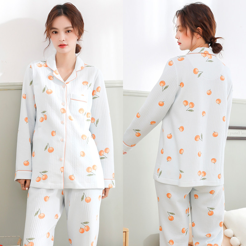 圈雅空气棉月子服怀孕期孕妇睡衣 圈雅家居服套装