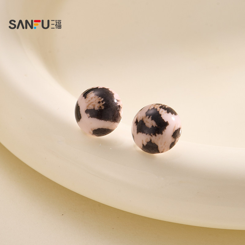 三福925银复古豹纹耳钉一对 时尚优雅首饰配饰耳环耳饰848945,淘宝优惠券,粉丝福利购,淘宝优惠卷