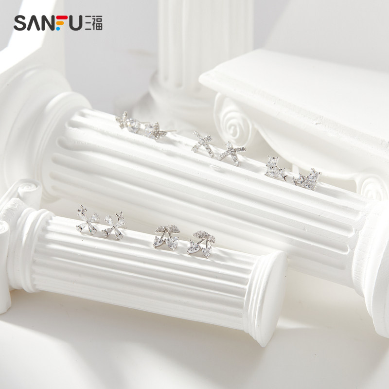 三福925银粉红樱桃耳钉一对 轻奢甜美首饰耳饰配饰耳环838732,淘宝优惠券,粉丝福利购,淘宝优惠卷