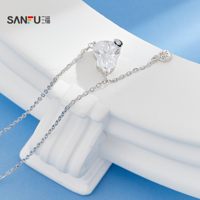 三福925银立体闪闪短项链单条 气质时尚首饰配饰链条851190,淘宝优惠券,粉丝福利购,淘宝优惠卷