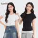 ເສື້ອຍືດແຂນສັ້ນ Sanfu slim ສີແຂງຂອງແມ່ຍິງ 2026 ລະດູຮ້ອນໃຫມ່ ເສື້ອທີເຊີດຄໍ raglan ແບບງ່າຍດາຍສໍາລັບແມ່ຍິງ