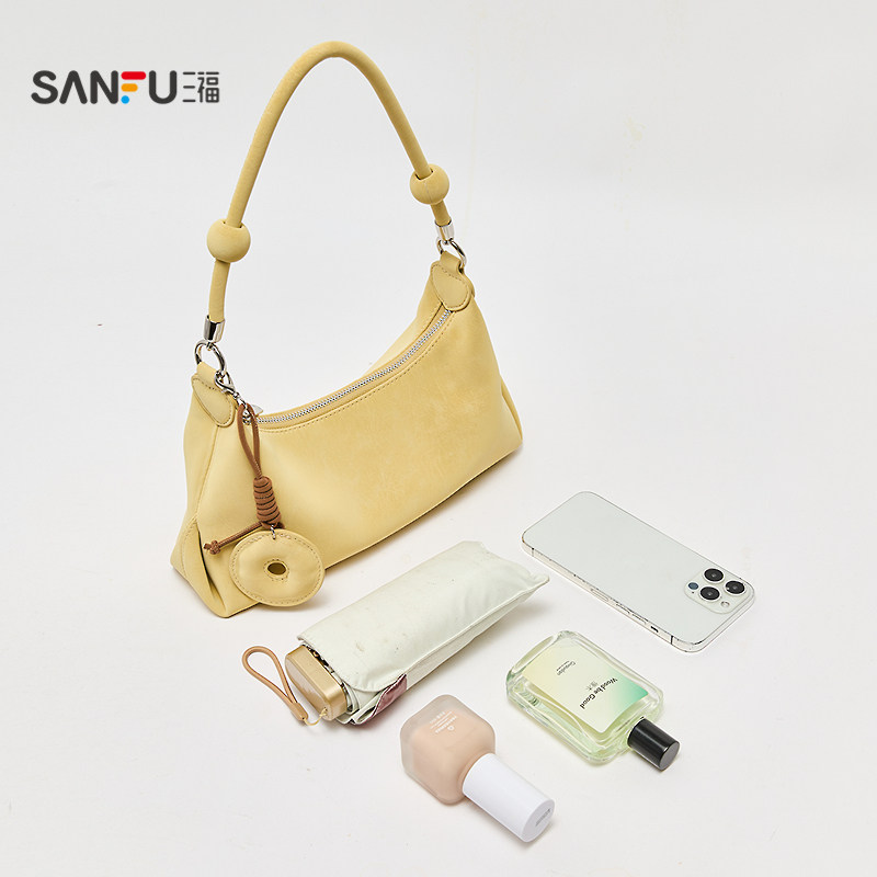 三福挎包秋季可露丽甜心豆豆腋下包串珠设计挂件女包506802,淘宝优惠券,粉丝福利购,淘宝优惠卷