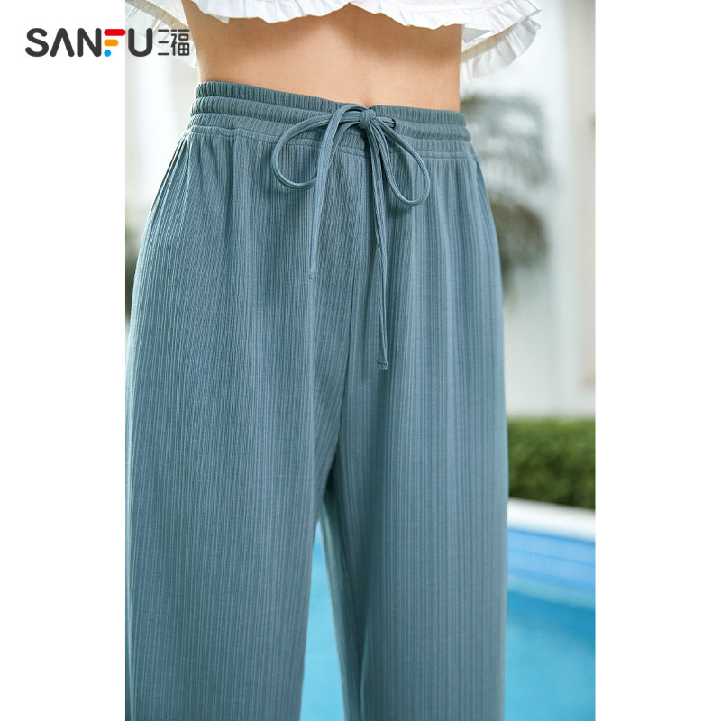 三福阔腿裤2022女装夏季新长裤子 三福服饰休闲裤