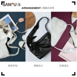 三福 Сумка через плечо, вместительная и большая модная сумка на одно плечо, коллекция 2023, в корейском стиле