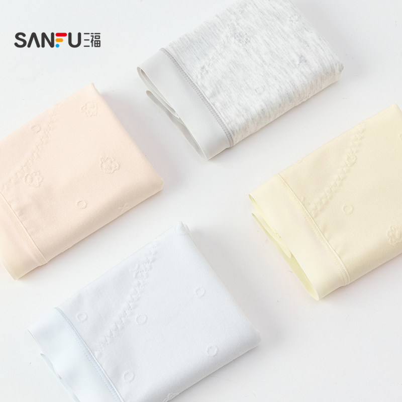 三福女中腰包臀内裤 萌趣提花加长加宽裆生理裤半平角裤503535,淘宝优惠券,粉丝福利购,淘宝优惠卷