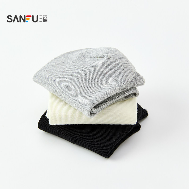 三福 女短筒袜单双装 甜美可爱怪诞表情趣味柔软女袜袜子846155,淘宝优惠券,粉丝福利购,淘宝优惠卷