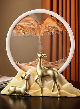 贝汉美（BHM）沙漏流沙画摆件工艺品创意高档解压生日礼物办公室