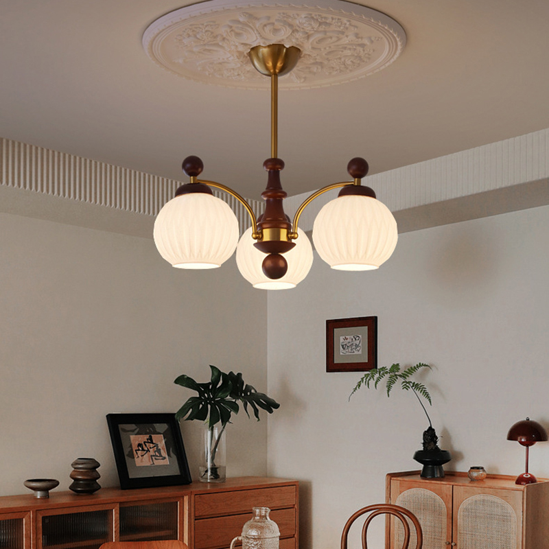 法式中古风客厅吊灯2025新款复古胡桃原木餐厅卧室书房客房灯,淘宝优惠券,粉丝福利购,淘宝优惠卷