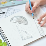 Обучающая линейка для школьников, детский комплект для рисования для обучения математике, канцтовары, подарок на день рождения