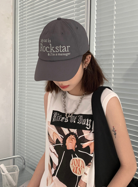 mycatisrockstar棒球帽韩版女