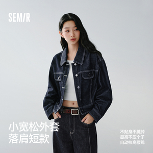 短款做旧牛仔外套 春季高街百搭工装夹克