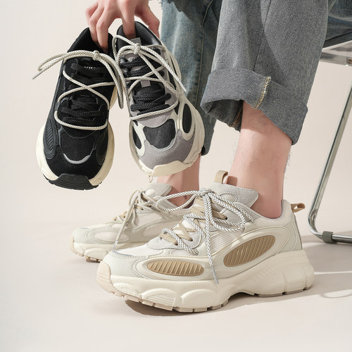 Semir男鞋休闲运动鞋2026春夏新款厚底增高老爹鞋男款休闲运动鞋 - 图3