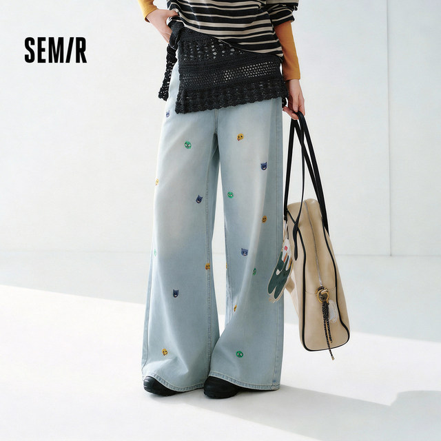 Semir emoji ຊຸດ jeans ຮ່ວມກັນສໍາລັບແມ່ຍິງ