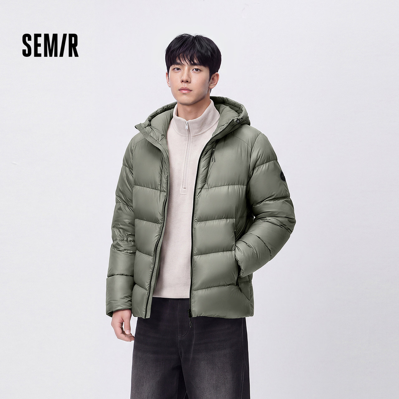 [鹅绒]商场同款森马XCNSPACE航天合作系列羽绒服男冬发热2025新款