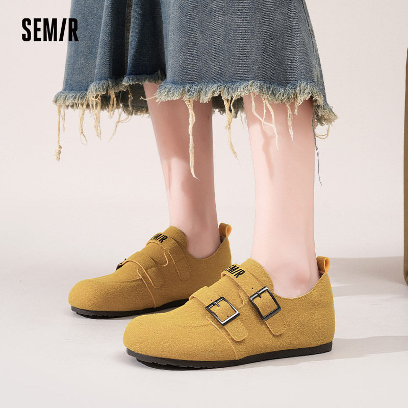 Semir女鞋全包勃肯鞋2025秋冬新款外穿钓鱼软木博肯休闲平底鞋子,淘宝优惠券,粉丝福利购,淘宝优惠卷
