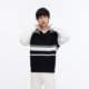 Semir striped sweater spliced ​​fake two-piece sweater for men
