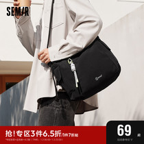 Senma Slanted Satchel Boys Casual Dumplings Bag 2023 New Fashion Lovers Single Shoulder Bag Trendy Satchel Pillow Bag