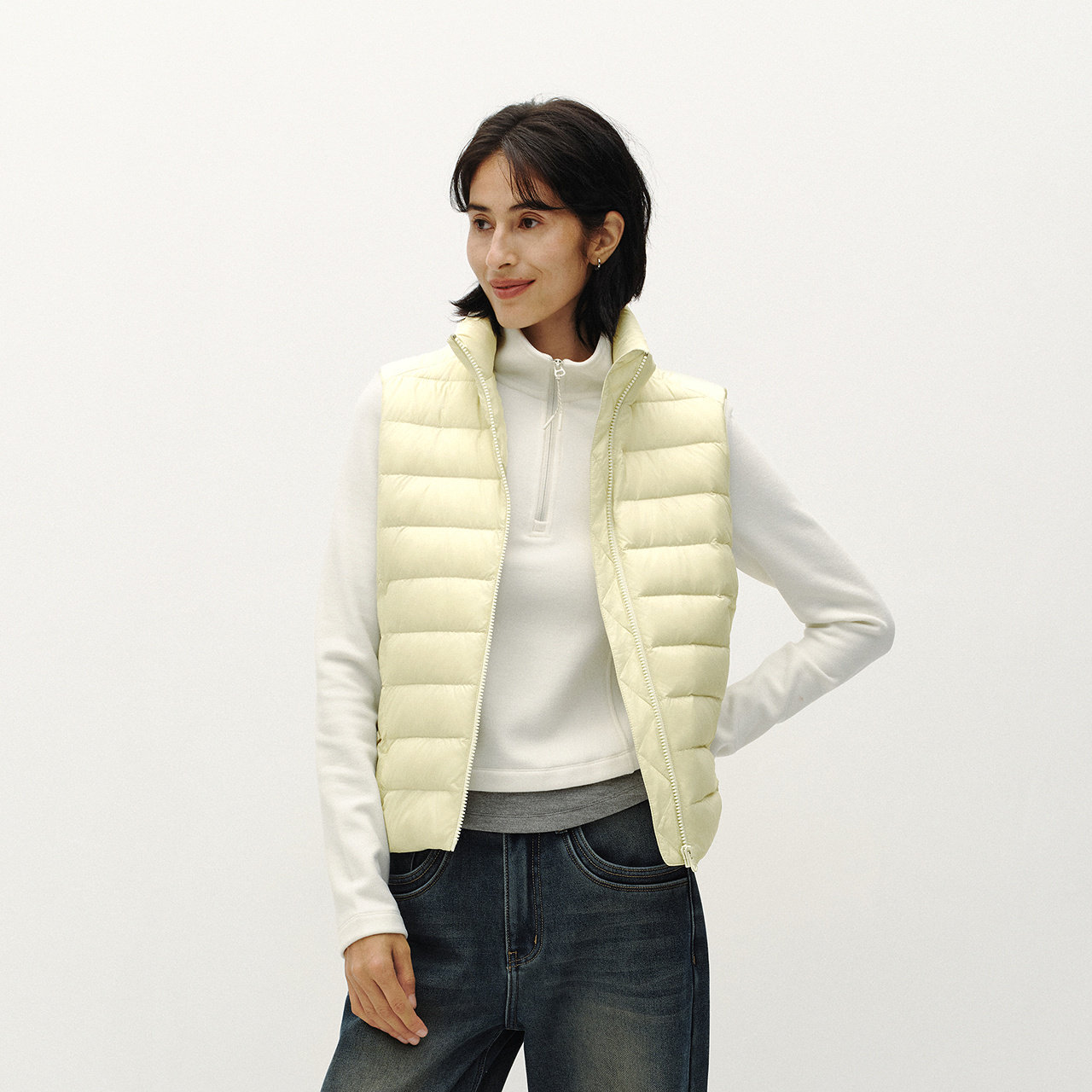 商场同款|森马羽绒马甲女冬发热轻薄90绒子修身立领2025新款内搭,淘宝优惠券,粉丝福利购,淘宝优惠卷