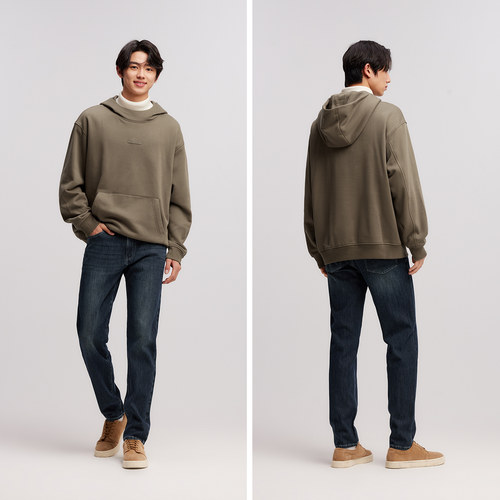 森柔牛仔森马牛仔裤男冬季新款质感修身小脚裤柔软弹力简约通勤风 - 图2