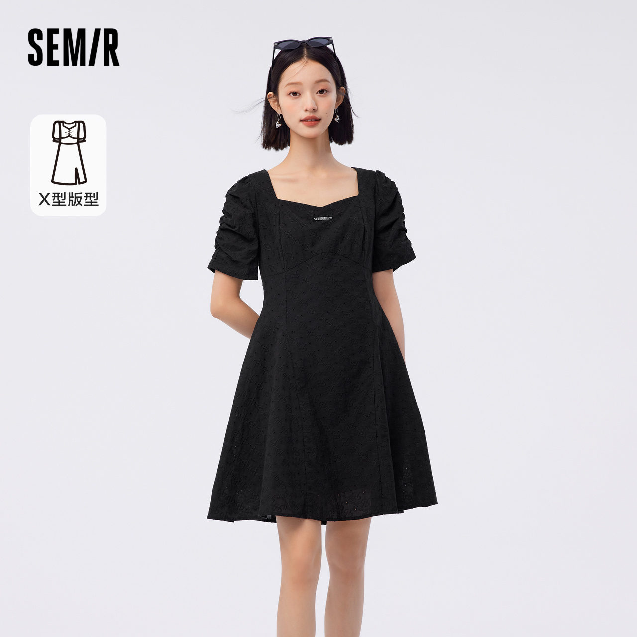 [商场同款]森马连衣裙女设计感绣花