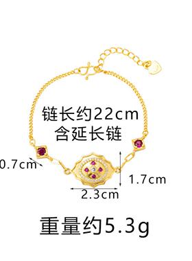 越南沙金手串潮流镶锆女链