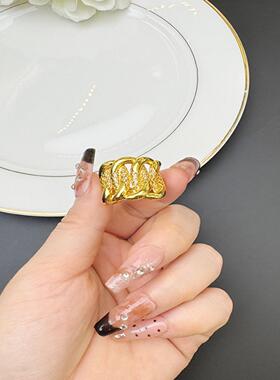 东南亚热销麻花开口戒指铜合金