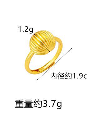 高级感条纹活口几何戒指女款