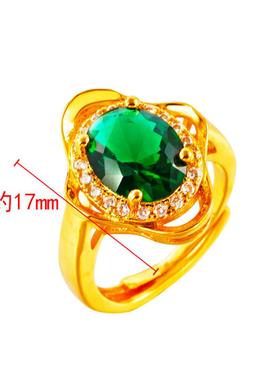 欧美风仿鸽血红碧玺开口戒指