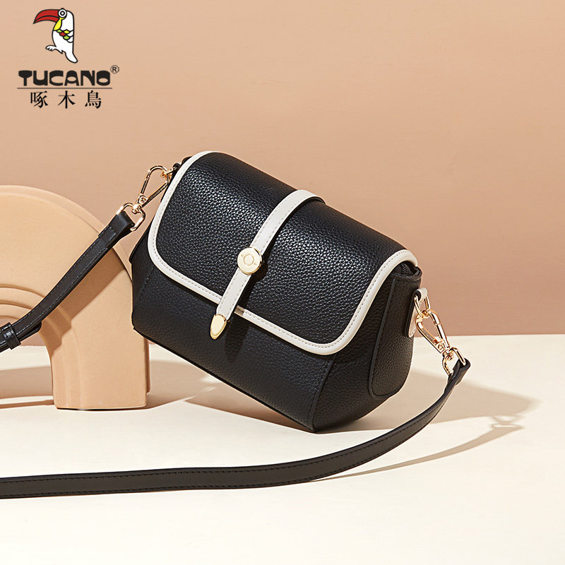 啄木鸟真皮2023新款法式小众斜挎包 啄木鸟女士包袋