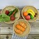 Bamboo weaving dustpan steamed bun basket bamboo products basket washing vegetables and loading fruit props performance fruit plate storage basket small bamboo basket