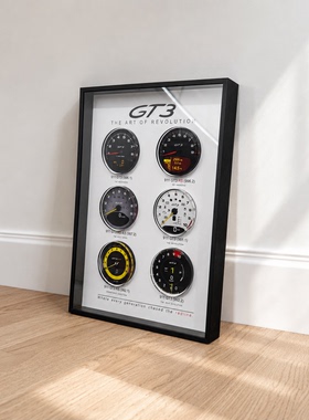 保时捷911GT3进化相框超跑历代经典仪表盘车迷装饰画框送男友礼物