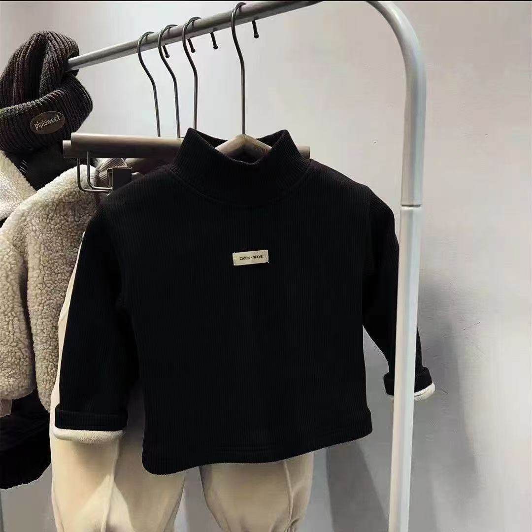 冬装德绒打底衫保暖儿童装宝宝半高领男童女童加绒加厚长袖T恤,淘宝优惠券,粉丝福利购,淘宝优惠卷