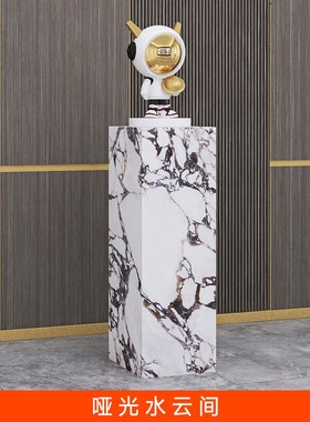 哑光工艺品雕塑摆件底座岩板摆台轻奢简约意式会所酒店展厅装饰架
