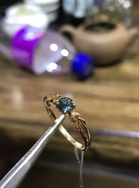 纯天然无优化带证书蓝宝石戒指