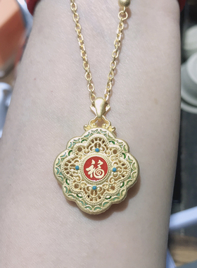 925银镀黄金如意吊坠女小众设计感高级轻奢精致闺蜜礼物送女友