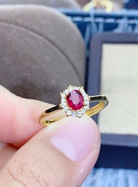 925银缅甸红宝石戒指新款推荐