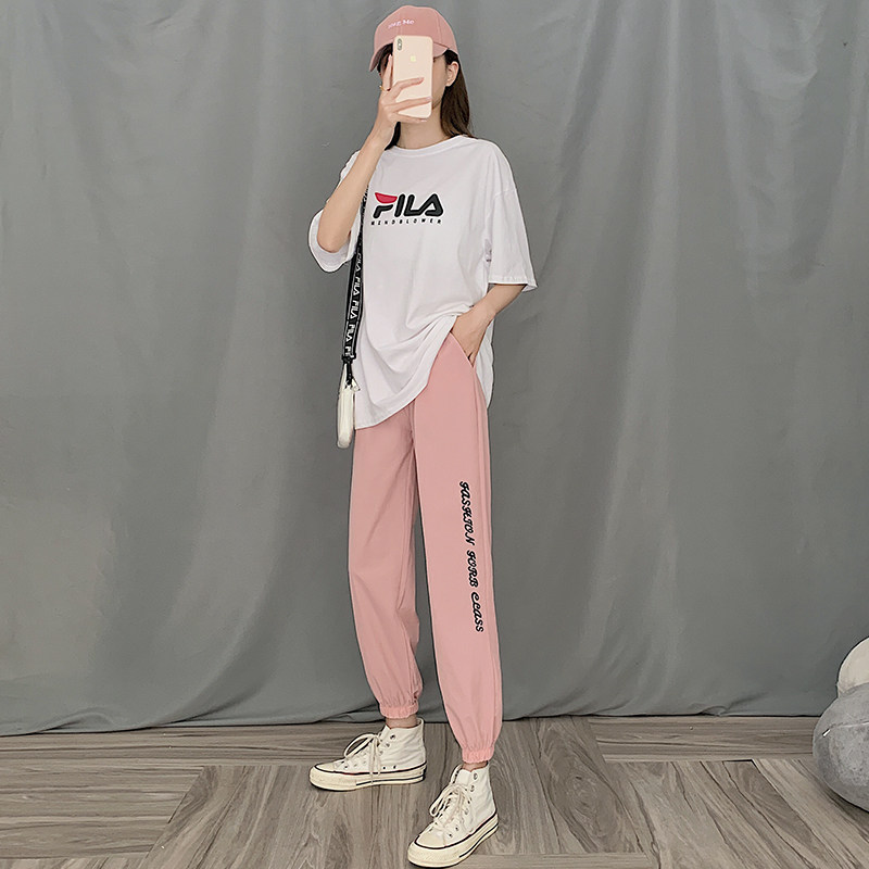 冰丝宽松束脚夏季灯笼裤学生运动裤 优乐叮休闲裤