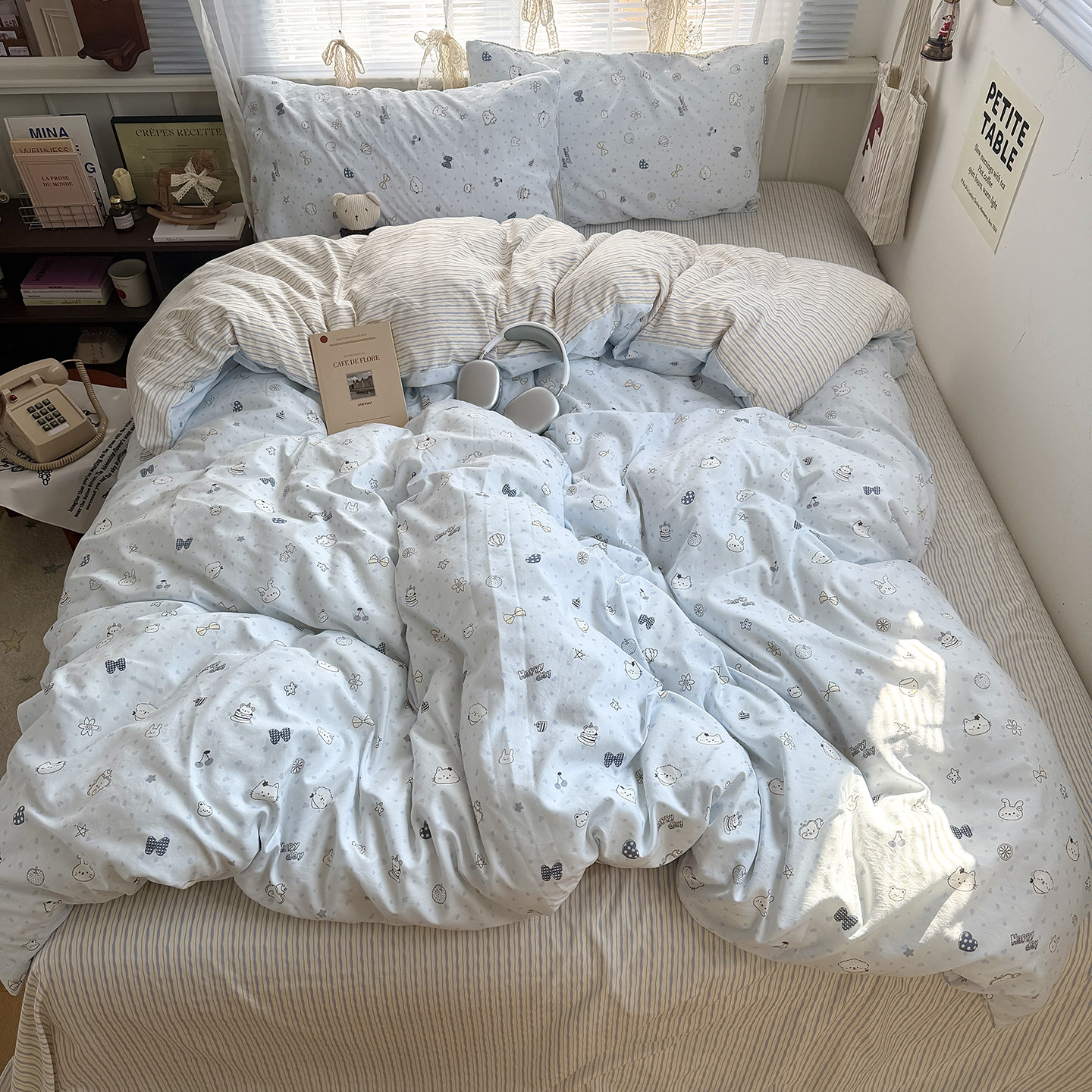 A类床上用品四件套纯棉全棉2026新款单件被套学生宿舍床单三件套4