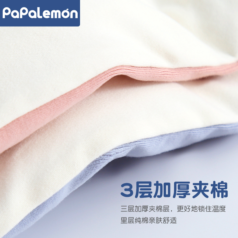 柠檬爬爬婴儿衣服夹棉加厚宝宝秋冬外出哈衣新生儿连体衣连帽冬装