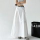 Long high waist slim and versatile A-line long skirt