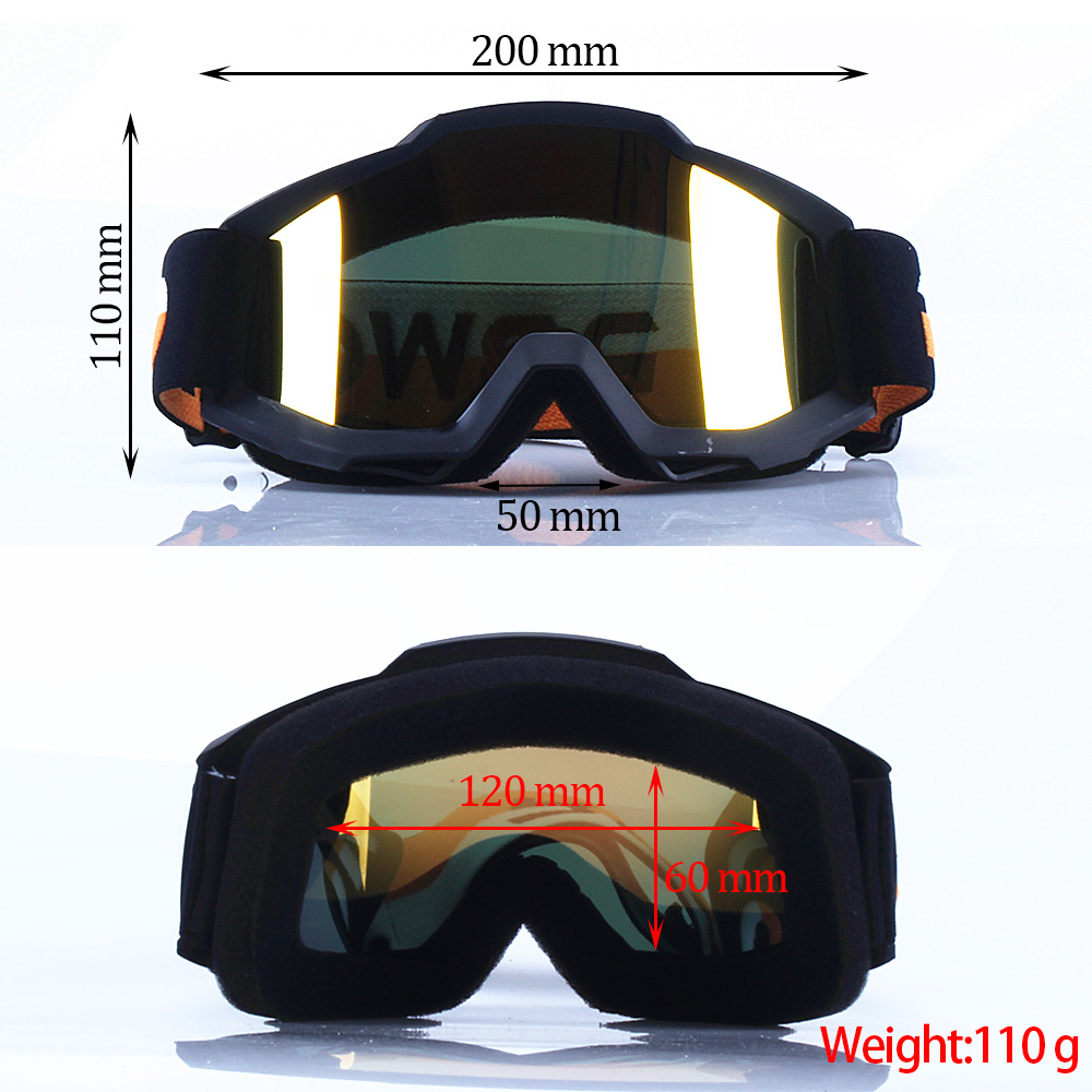 摩托车户外运动护目镜越野头盔风镜透明防风沙眼镜DH速降电动车