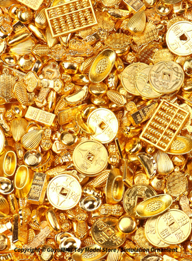 仿真黄金小金元宝金条金砖金瓜子金豆金米模型沙金摆件