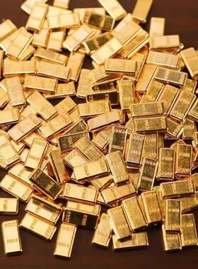 精品实心小金条仿金金条摆件八福聚宝盆招财填充物创意装饰礼品