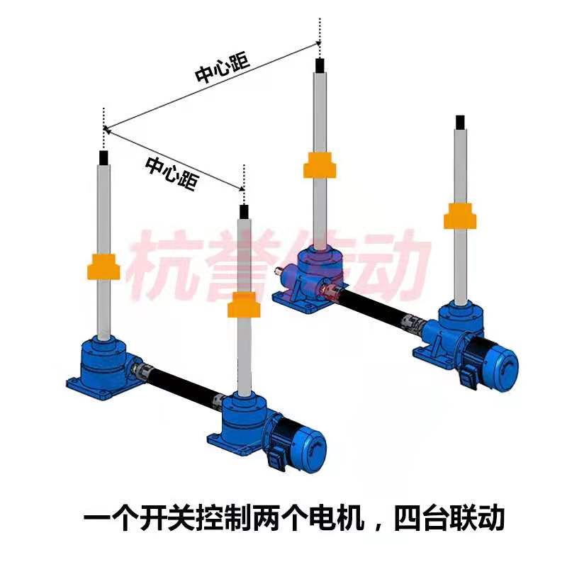 丝杆升降机手摇电动螺杆螺旋同步联动升降平台涡轮蜗杆小型减速机