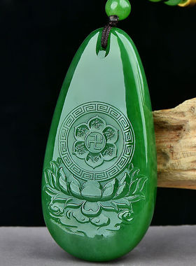 可玉可求孤品和田玉观音吊坠男士玉佩菠菜绿碧玉观音菩萨玉坠玉石