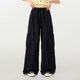 Girlyhalo American retro workwear pants casual for women summer new elastic waist loose wide leg slim paratrooper pants