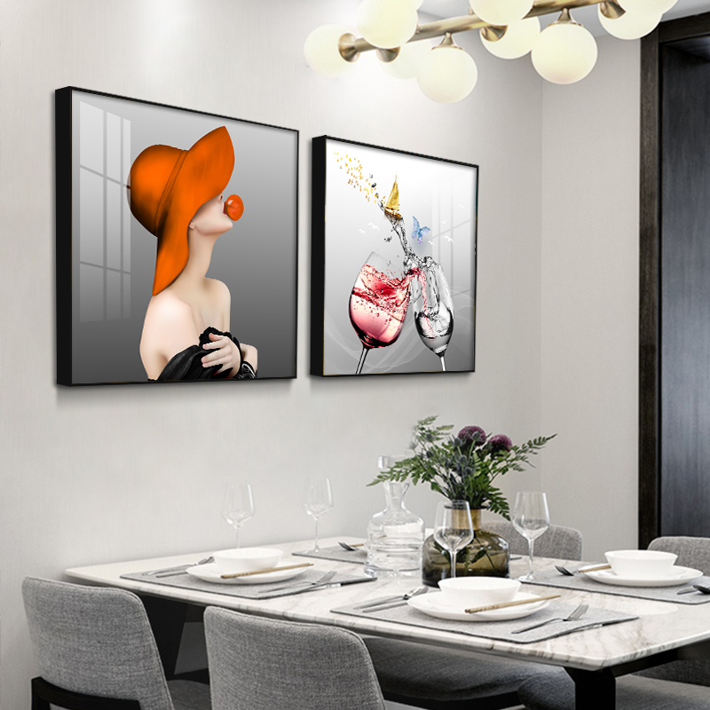 现代简约餐厅装饰画墙面饭厅壁画人物轻奢客厅背景墙2021新款挂画 - 图1